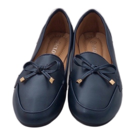 Mocasines bailarina en eco-piel azul marino 9F175 3