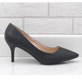 Zapatos bajos negros con tacón K308 2