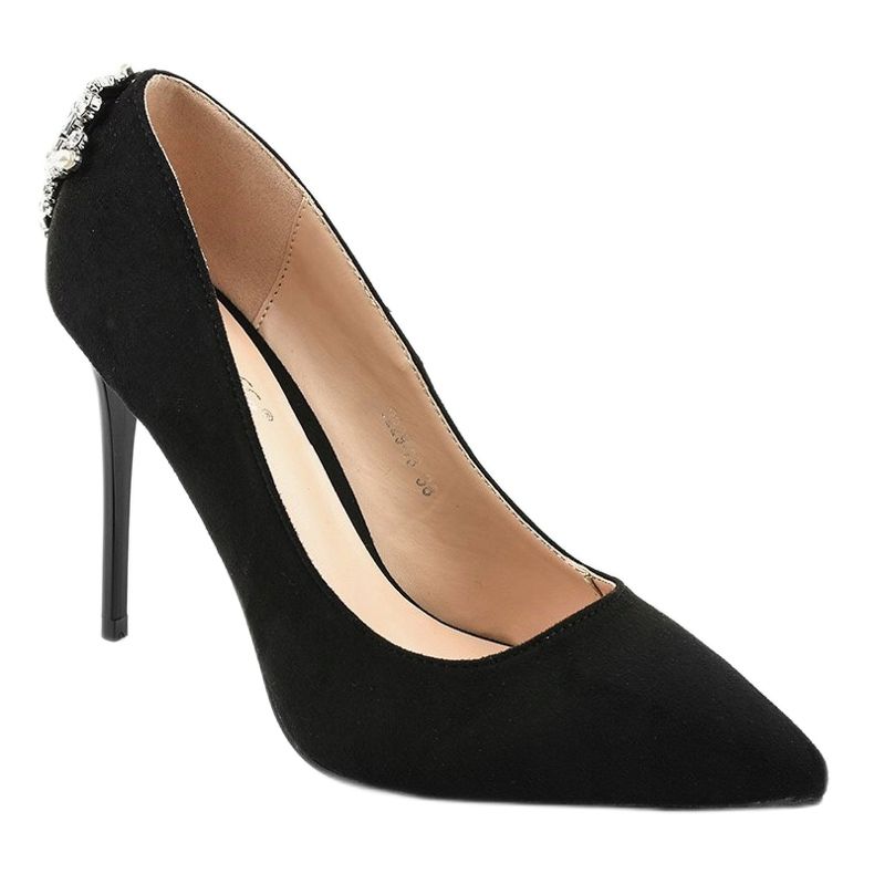 Tacones negros clásicos con circonita 9229-13 1 Tacones negros clásicos con circonita 9229-13 1