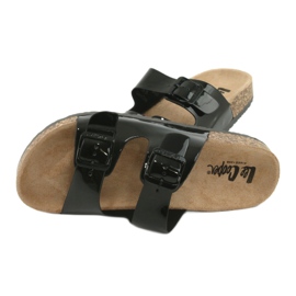 Zapatilla Lee Cooper 1043 lacada anatómica negra negro 4