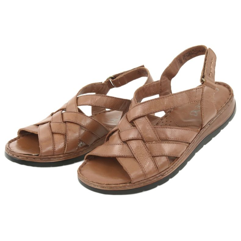 Sandalias caprice zapatos mujer piel marron marrón 3