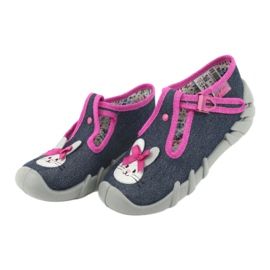 Calzado infantil befado 110P379 azul marino rosado 3