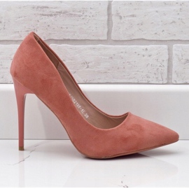 Zapatos clásicos rosas de ante ecológico YJS82188 2