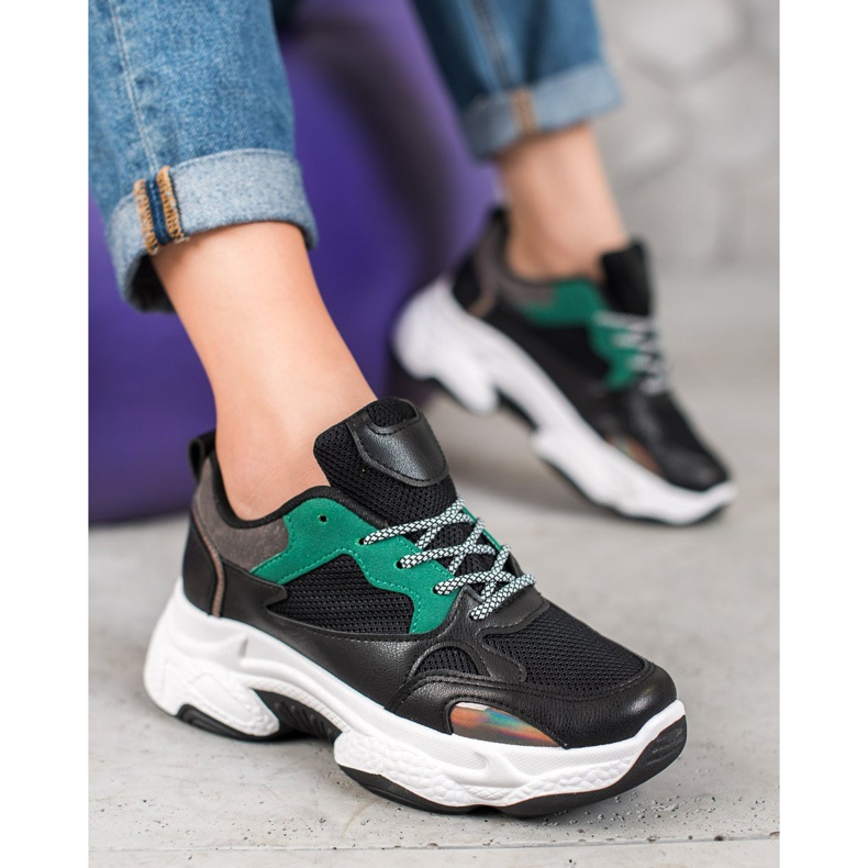 SHELOVET Zapatillas deportivas negras negro 2