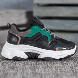 SHELOVET Zapatillas deportivas negras negro 4