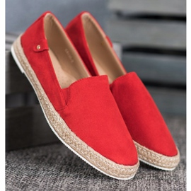 SHELOVET Alpargatas rojas clásicas rojo 3