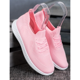SHELOVET Calzado deportivo ligero rosado 3