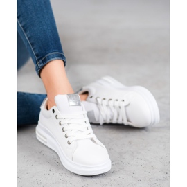 Weide Calzado deportivo con inserciones plateadas blanco 1 Weide Calzado deportivo con inserciones plateadas blanco 1