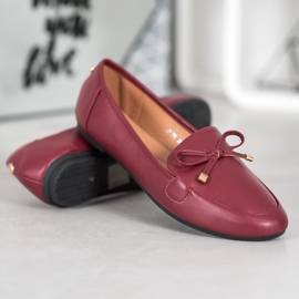 Clowse Elegantes bailarinas burdeos rojo 4