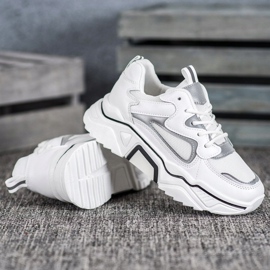 Weide Zapatillas de deporte de moda con malla blanco 3