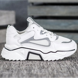 Weide Zapatillas de deporte de moda con malla blanco 4