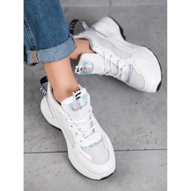 Weide Zapatillas de moda con inscripciones blanco 2