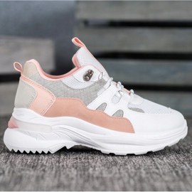Weide Zapatillas de moda Love blanco rosado multicolor 2