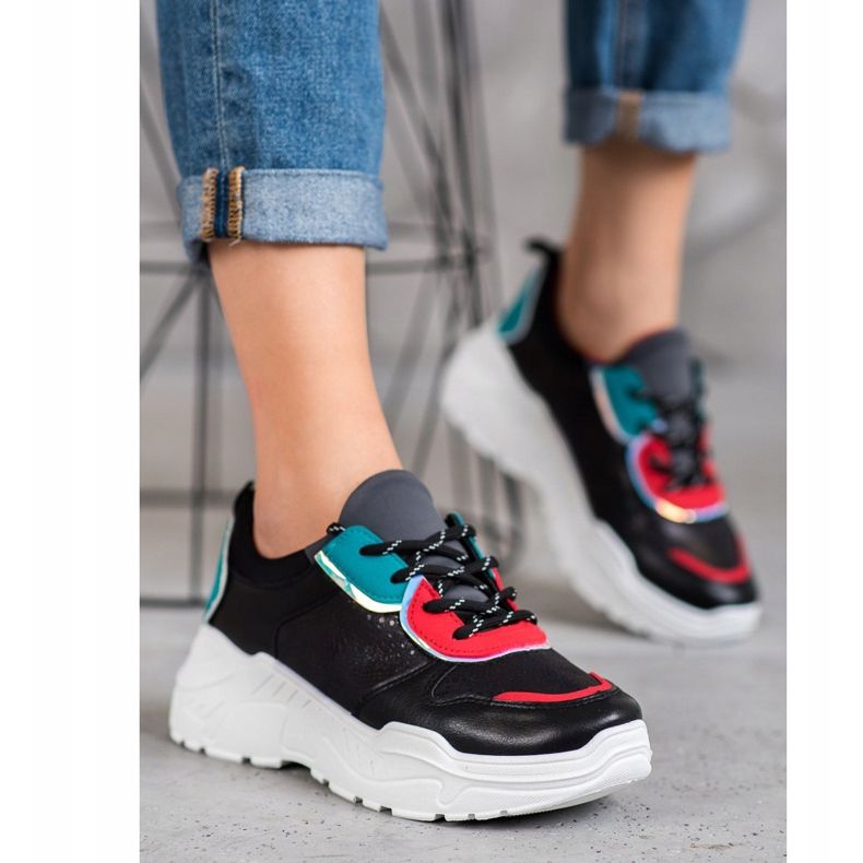 SHELOVET Zapatillas de moda negro 2