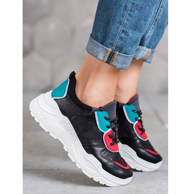 SHELOVET Zapatillas de moda negro 1