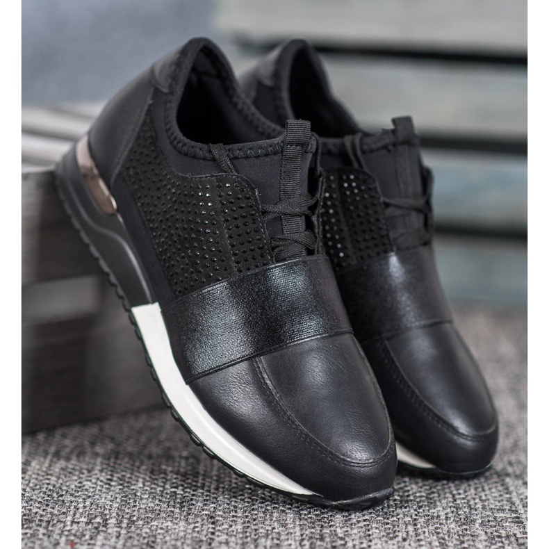 RTX WALK Zapatillas negras con cristales negro 2