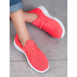 SHELOVET Zapatos textiles cómodos rosado 1