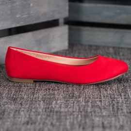 Best Shoes Bailarinas de ante rojo 5