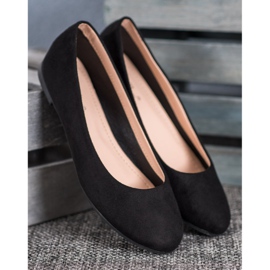 Best Shoes Bailarinas de ante negro 3