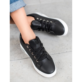 SHELOVET Zapatillas con cuña oculta negro 2