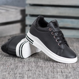 SHELOVET Zapatillas con cuña oculta negro 3