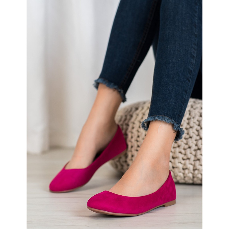Best Shoes Bailarinas de ante violeta 1