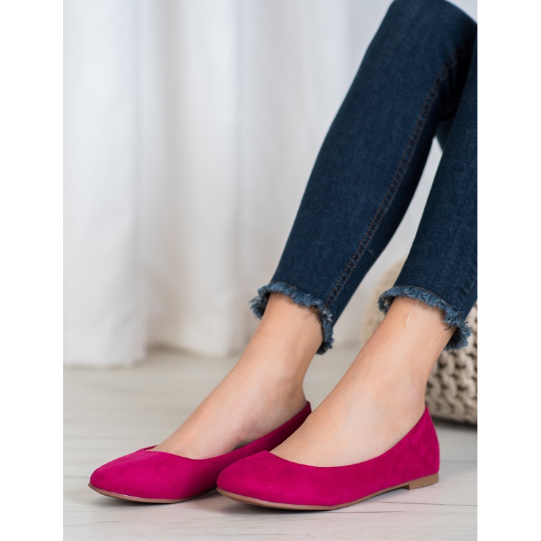 Best Shoes Bailarinas de ante violeta 2