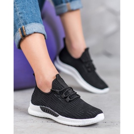 SHELOVET Zapatos textiles cómodos negro 1
