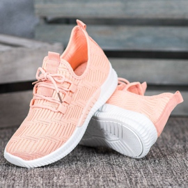 SHELOVET Zapatos textiles cómodos naranja 1