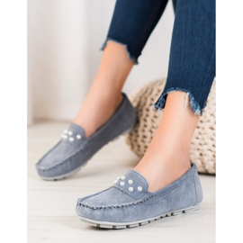 Filippo Mocasines de Piel con Perlas gris 1 Filippo Mocasines de Piel con Perlas gris 1