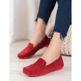Mocasines de piel VINCEZA clásicos rojo 1