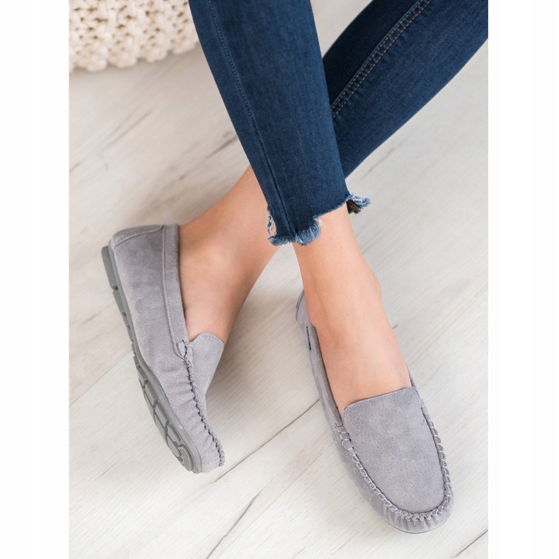 Moxins VINCEZA de cuero clásico gris 2