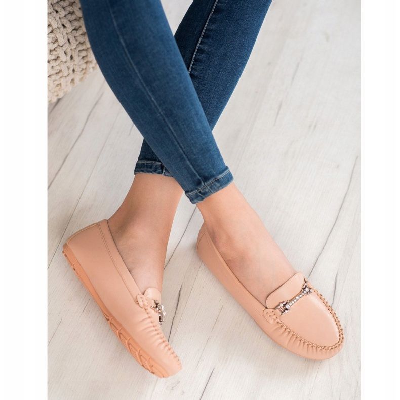 Fama Mocasines Con Circonita rosado 1