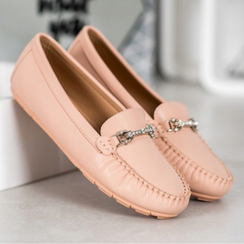 Fama Mocasines Con Circonita rosado 3