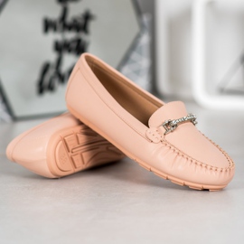 Fama Mocasines Con Circonita rosado 4