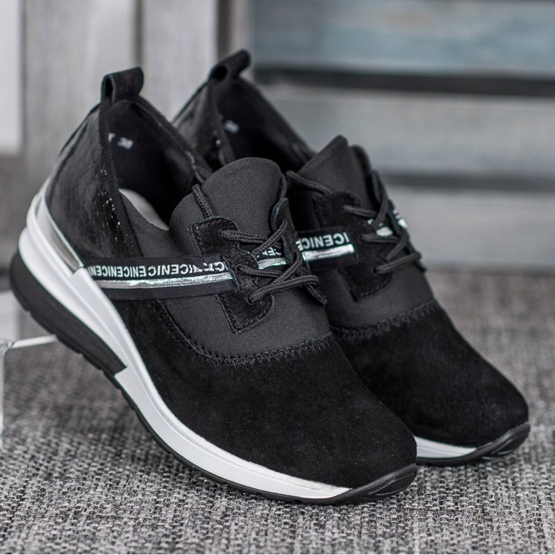 Filippo Zapatillas de cuero Niza negro 1