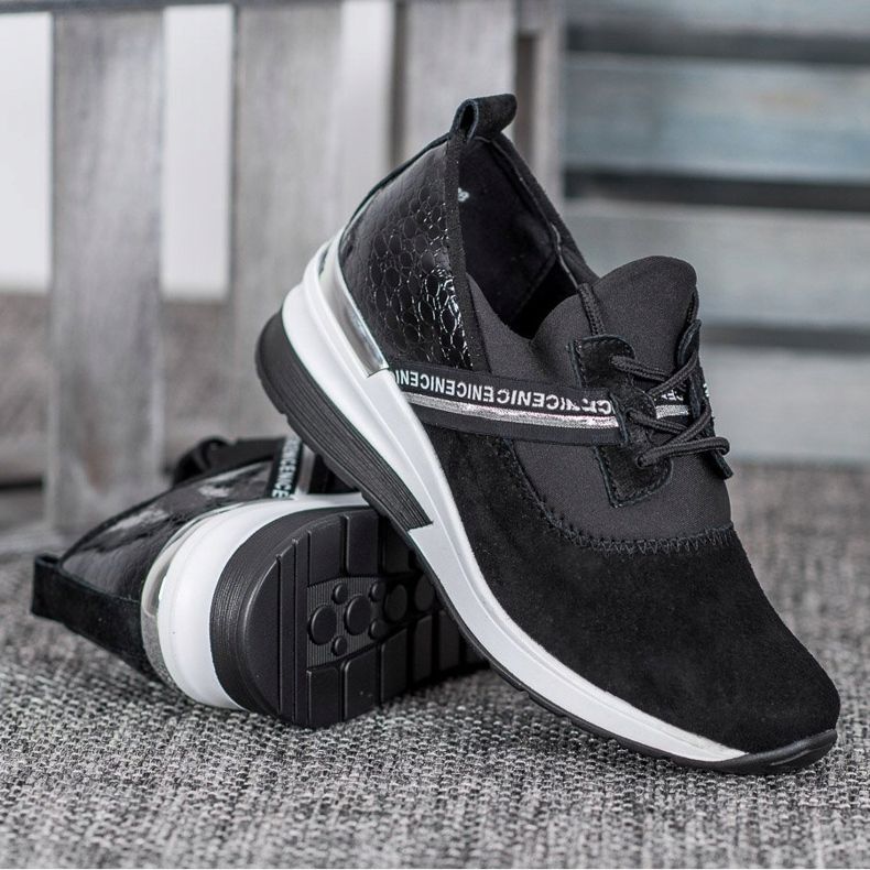 Filippo Zapatillas de cuero Niza negro 2