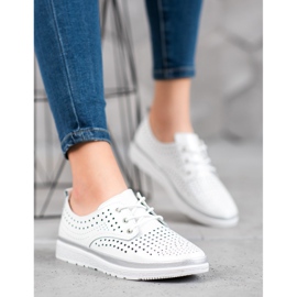 Filippo Botas de piel calada blanco gris 1 Filippo Botas de piel calada blanco gris 1