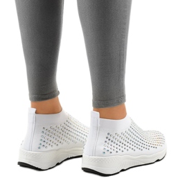 Deportivas blancas con circonitas LG27 blanco 3