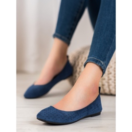 SHELOVET Bailarinas caladas azul 3