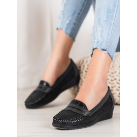 Comer Mocasines con estilo en la plataforma negro 2