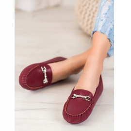Fama Mocasines Con Circonita rojo 1