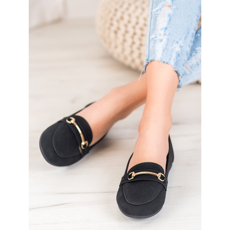 Nio Nio Mocasines elegantes con piel ecológica negro 1