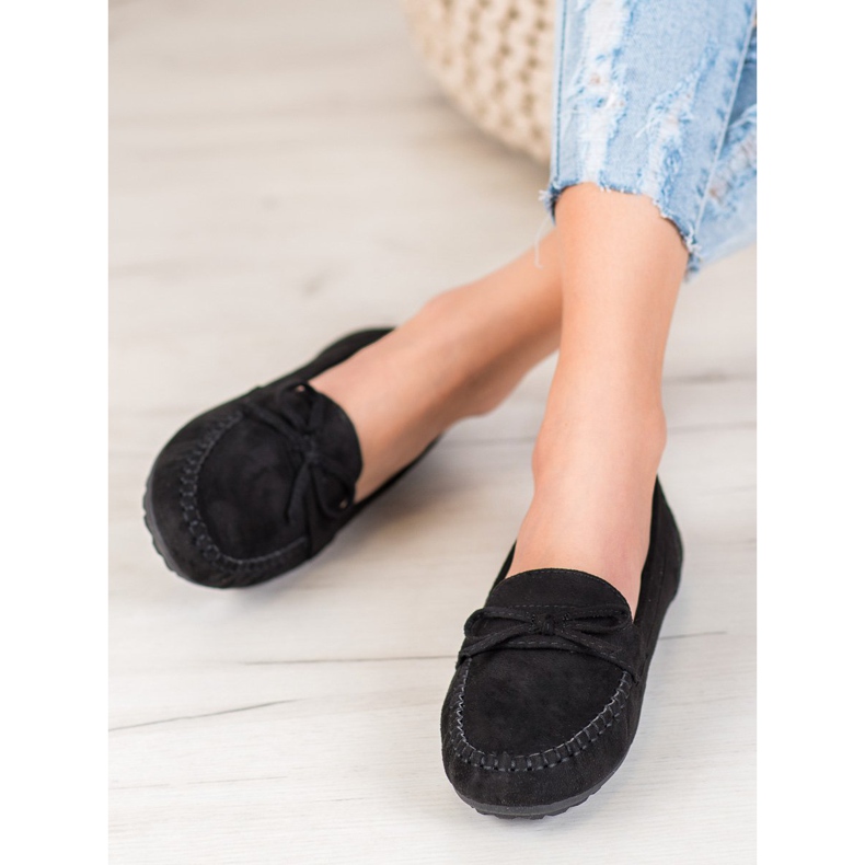 SHELOVET Mocasines casuales con lazo negro amarillo 2