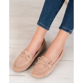 SHELOVET Mocasines casuales con lazo marrón 2