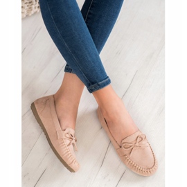 SHELOVET Mocasines casuales con lazo marrón 3