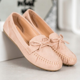 SHELOVET Mocasines casuales con lazo marrón 1