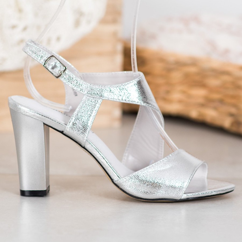 Goodin Sandalias plateadas plata 1