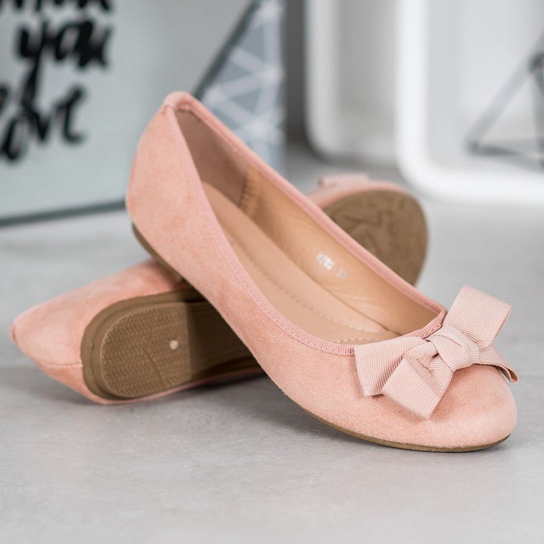 Clowse Bailarinas con estilo con un lazo rosa 1
