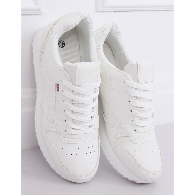 Zapatillas deportivas de mujer blancas BK938 Blanco 1 Zapatillas deportivas de mujer blancas BK938 Blanco 1